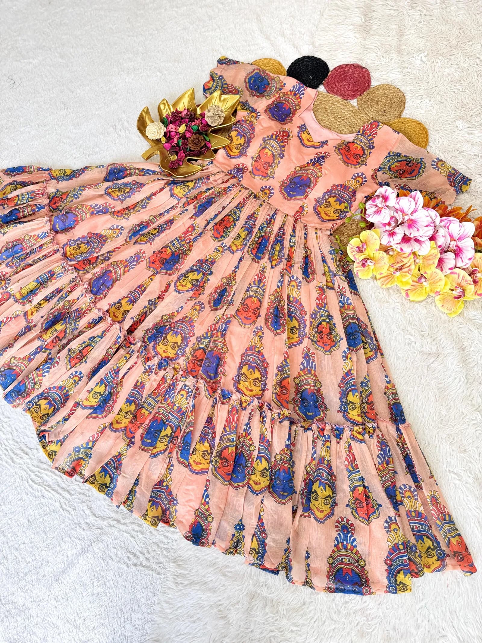 Summer Special  Full Stitched Kalamkari Maxi Gown